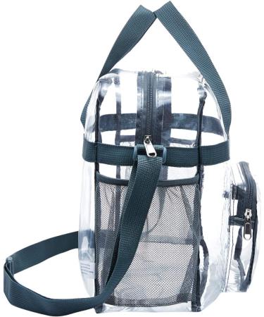 Clear Stadium Approved Transparent Tote Bag 12x12x6 - Grey | Ideal for Work, Sports, Games & Concerts - Buy Online on GoSupps.com