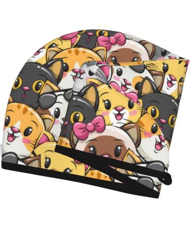 Quick-Dry Hair Towel Wrap | Cute Cat Cartoon Design | Hair Turban for Fast Drying | Perfect International Shipping - Buy Online on GoSupps.com