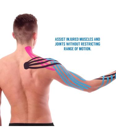 Proworks Kinesiology Tape - 5m Roll for Exercise, Sports & Injury Recovery | Elastic Muscle Support Tape in Light Blue - Buy Online on GoSupps.com