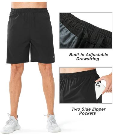 NORTHYARD Men's Athletic Hiking Shorts - Quick Dry Workout Shorts 7 - Lightweight Sports Gym Running Shorts - XL Black - Buy Online on GoSupps.com