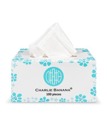 Charlie Banana Baby Disposable Cloth Diaper Liners and Baby Wipes, Unscented, 100-Pack