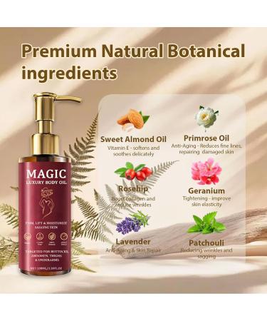 FERMELUXE Body Firming Oil for Crepe Skin Luxury Body Oil Skin Tightening Hydrating & Nourishing Dry Skin Moisturizing Lifting Oil for After Shower 100ML (1) - Buy Online on GoSupps.com