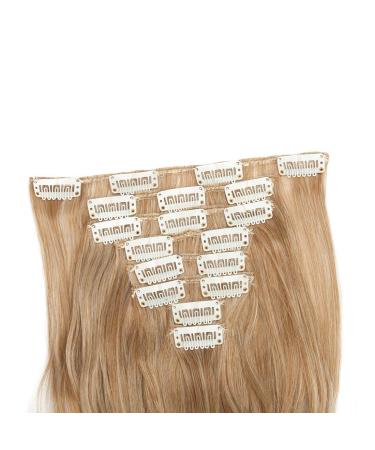 Shop Clip-In Hair Extensions | Real & Synthetic Wavy 60cm Tressen - Sand Brown & Bleach Blonde - Full Head Coverage - Buy Online on GoSupps.com