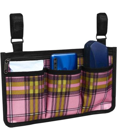 Hanging Pouch Wheelchair Multipocket Wheelchair Accessories Rollator Organizer Multifunctional for Wallet Sundries(Rose Red Check) - Buy Online on GoSupps.com