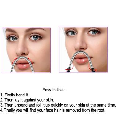 JZK 2X Facial Hair Remover Tool for Women and Men - Spring Threading Tool for Face, Upper Lip, and Eyebrows - Manual Facial Epilator for Flawless Hair Removal - Buy Online on GoSupps.com