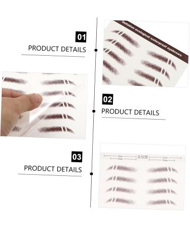 Beavorty Makeup Gadgets 6pcs Eyebrow Stickers Stickers 3d Eyebrows Stickers Imitation Eyebrow Tattoos Applique Makeup Stickers - Buy Online on GoSupps.com