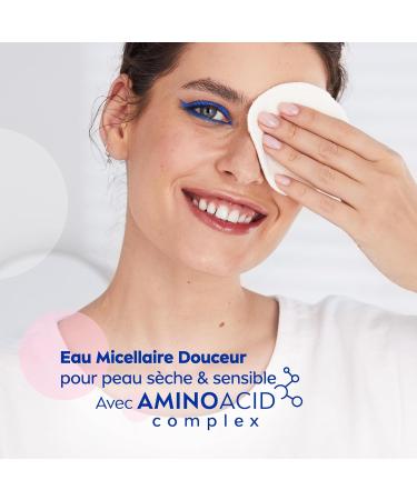 NIVEA GENTLE Micellar Water for Dry and Sensitive Skin (1 x 400 ml) make-up remover enriched with micelles and amino acids without fragrance face eyes & lips cleanser - Buy Online on GoSupps.com