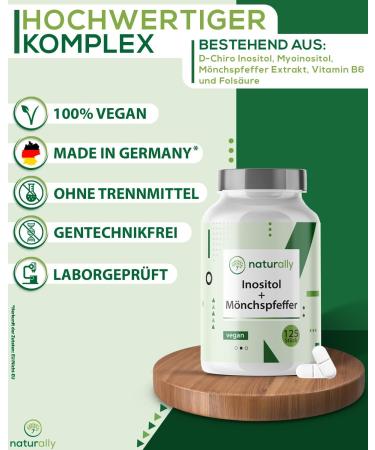 Naturally Inositol + Monk Pepper | 125 Vegan Capsules for PCOS | Myo-Inositol & D-Chiro-Inositol with B6 & Folic Acid | Hormone Balance & Women's Strength - Buy Online on GoSupps.com