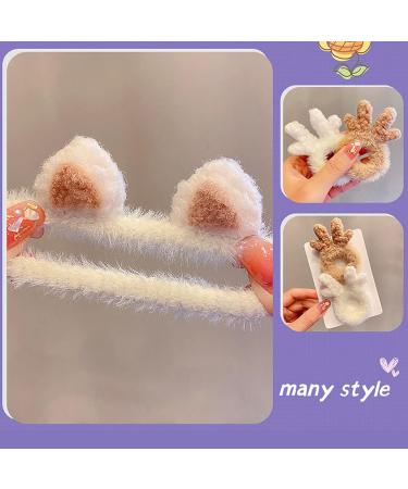 Shop Mllkcao 2-Piece Hair Tie Set - Plush Cat & Bear Ears Anti-Sweet Scrunching Elastic Hair Bands for Girls & Women - Perfect Hair Jewelry A01 - Buy Online on GoSupps.com