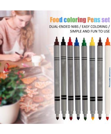 Food Coloring Markers Multi-Color Food Writing Pens Transfer Edible Black Coloring Pens Fine-Pointed Edible Markers Used for Fondant Cake Chocolate Blue - Buy Online on GoSupps.com