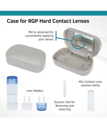 Buy SPORTS WORLD VISION Grey RGP Hard Contact Lenses Travel Set | Includes Mirror Case & Suction Cup | International Shipping Available - Buy Online on GoSupps.com