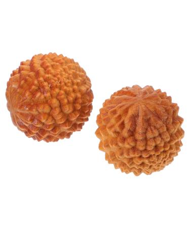 Beaupretty 2st massage globe massage roller made of wood wooden manual balls massage ball decompression ball handicrafts massage device Durian -shaped handballs accessories for hand massage formed