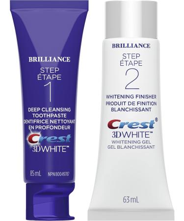Crest 3D White Brilliance Toothpaste and Whitening Gel 2 Step System - 85 ml and 63 ml Tubes packaging may vary - Buy Online on GoSupps.com