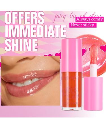 Jelly Lip Oil Gloss - Hydrating Tinted Shine Moisturizing & Plumping Lip Mask for Women | Watermelon Flavor - Buy Online on GoSupps.com