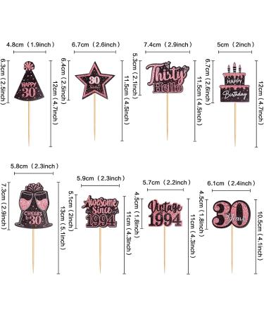 Keaziu 24 Pack Vintage 1994 Cupcake Toppers Happy 30th Cheers to 30 Cupcake Toppers Picks Thirty Hello Awesome since 1994 Cupcake Toppers 30 Years Happy Birthday Party Decoration 30 Pink - Buy Online on GoSupps.com