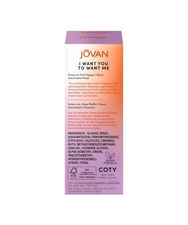 Jovan I Want You To Want Me Eau de Parfum 1.7 fl oz (Pack of 1) Notes of Pink Pepper Musk and Rose Unisex Fragrance Long Lasting Everyday Fragrance Travel Size I Want You To Want Me 1.7 Fl Oz (Pack of 1) - Buy Online on GoSupps.com