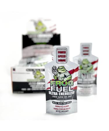 Frog Fuel Ultra Energy Liquid Protein Shot with Carbohydrates and Electrolytes - Mixed Berry - 24 1.2oz Protein Shots. Pre Workout and Endurance Shot. Clinically Proven 100% Digestibility in  15 Minutes.