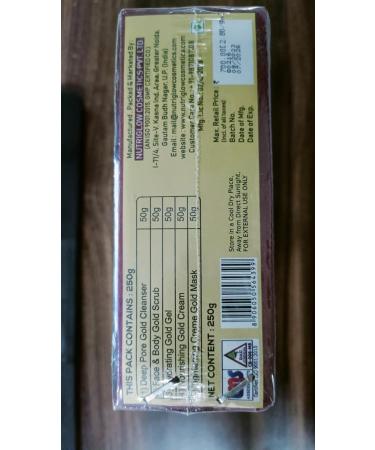 Nutriglow 24 Carat Gold Glow Facial Kit 6-Pieces Skin Care Set 250Gm+10Ml - Buy Online on GoSupps.com