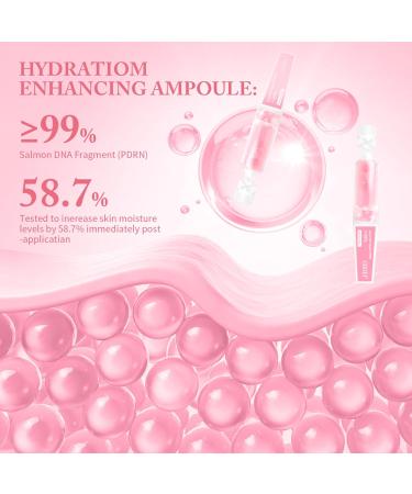 PDRN Pink One Day Serum Hydrating Facial Serum with 99% Salmon DNA Collagen Glutathione Elastin Complex for Intense Moisture Firming Repairing & Moisturizing Face Essence 0.05fl*30e - Buy Online on GoSupps.com