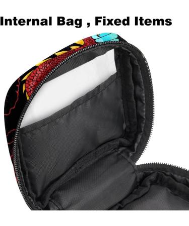Women's Dragon Pattern Binding-Up Bag - Stylish Tampon Storage with Zip Pockets | Multi-Functional Menstrual Bags - Buy Online on GoSupps.com