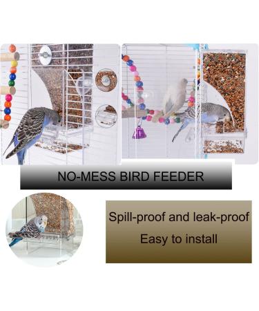 Automatic No Mess Bird Feeder for Parakeet Canary Cockatiel Finch - Bird Cage Accessories - Buy Online on GoSupps.com