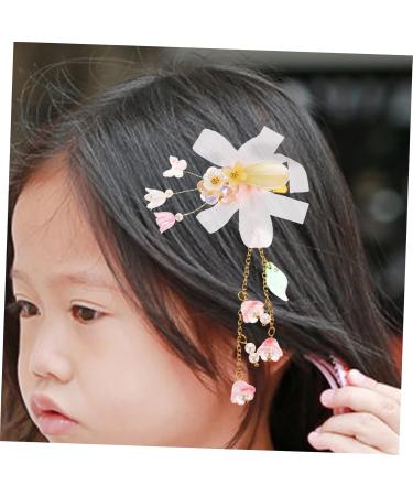 Beaupretty 2 Pairs tassel flower hair clip chinese hair accessories hair gems for women pink flower hair clip hair clips for kids girls hair clips small hair clips child Hairpin the flowers - Buy Online on GoSupps.com