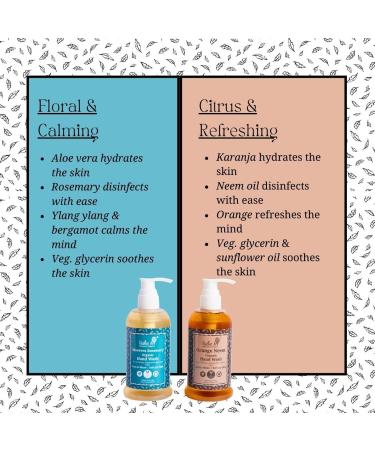 Rustic Art Orange Neem Organic Hand Wash | Natural Vegan | Non-Drying Hydrating | 245ml - Buy Online on GoSupps.com