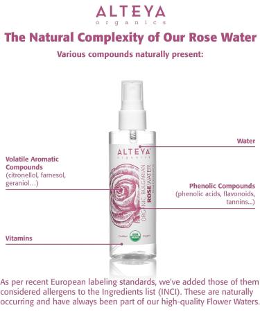 Buy Altenya Bio Rosenwasser Spray 100ml - 100% USDA Organic Damascus Rose Water | Pure Natural Floral Essence - Alteya Organics - Buy Online on GoSupps.com