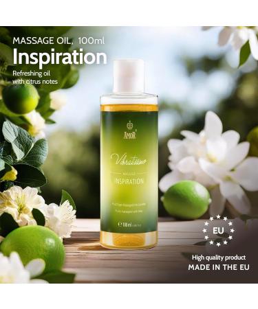 Vibratissimo Inspiration - Massage Oil Love Oil Body Oil with a Lime Scent 100 ml Inspiration 100 ml (Pack of 1) - Buy Online on GoSupps.com