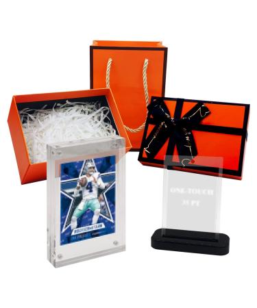 SJAELLAND 35PT Trading Card Holder - Super Thick Self Stand (21mm) - Acrylic Clear Display Case (1-Slot Gift Pack)