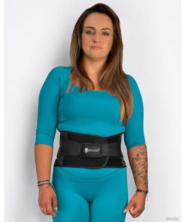 SNUGL Lower Back Support Belt for Women and Men - XXL Black | Sciatica Pain Relief, Lumbar Brace for Straight Posture - Buy Online on GoSupps.com