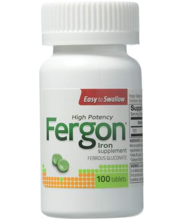Fergon High Potency Iron Supplement 100 Count