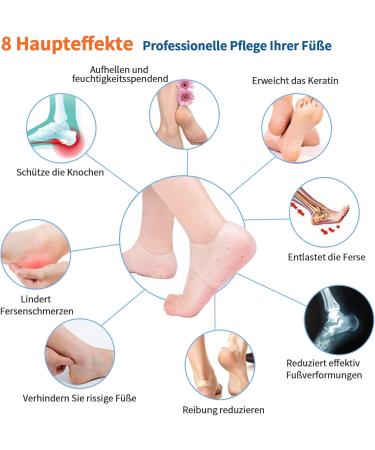 4 Pairs of Gel Heel Cushions for Plantar Fasciitis - Breathable Heel Pillows for Pain Relief & Cracked Heels - Buy Online on GoSupps.com