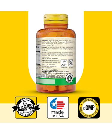 MASON NATURAL Vitamin K2 100 mcg with Calcium Supports Bone Heart & Muscle Health 100 Tablets - Buy Online on GoSupps.com