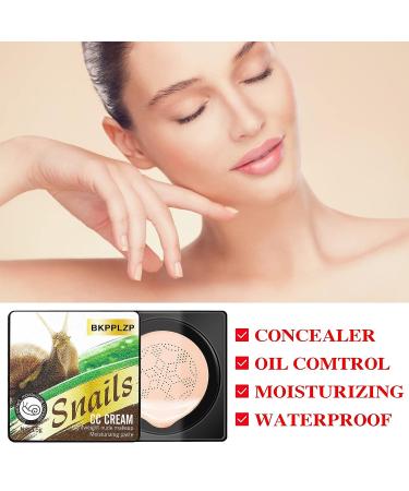 WYBLZPXZ Mushroom Head Air Cushion CC Cream - Moisturizing BB Cream Liquid Foundation for Long Lasting Matte Finish - Collagen Infused Concealer for Even Skin Tone - Natural Color - Buy Online on GoSupps.com