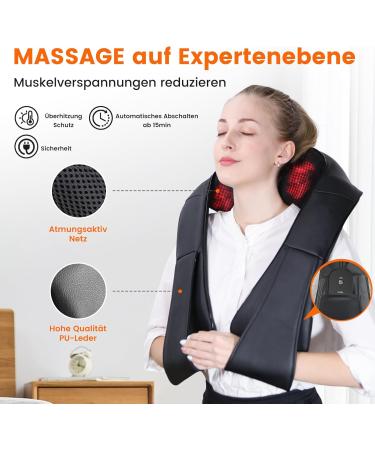 Ikristin Neck Massage Device - Upgraded 3D Shiatsu Massager with Remote Control Deep Tissue Relief & Warmth for Home & Car - Buy Online on GoSupps.com