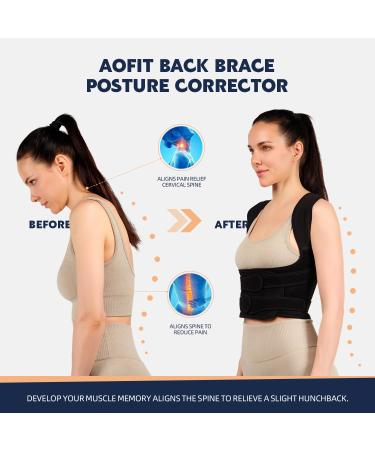 Buy M Size Back Brace Posture Corrector for Men & Women Adjustable Upper & Lower Back Pain Relief & Support - Buy Online on GoSupps.com