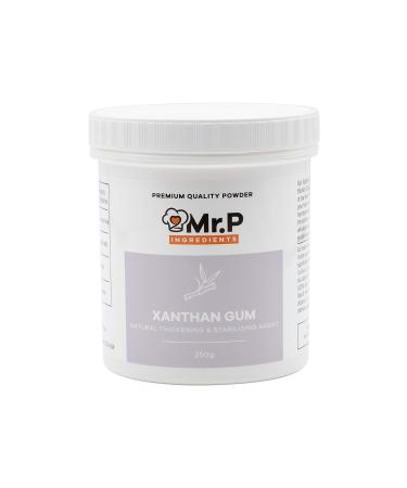Mr.P Ingredients Xanthan Gum 250g Powder Thickener Ideal For Making Soups Sauces Gluten Free Baking Ice Cream VEGAN Vegetarian Gluten Free Halal Kosher Non-GMO (Recyclable Pot) Xanthan Gum 250 g (Pack of 1)