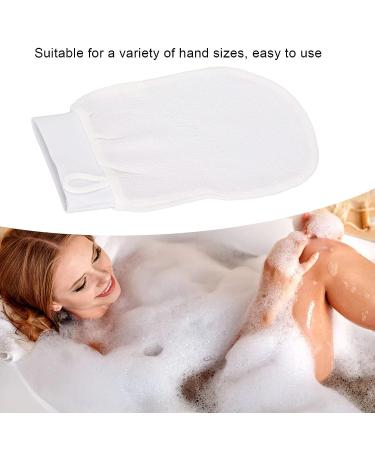 White Body Exfoliating Gloves - Removes Dead Skin for Bath Skincare - Buy Online on GoSupps.com