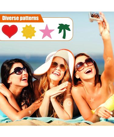 400-Piece Tanning Bed Stickers for Body, Funny Heart Labels, Self-Adhesive Sun Tan Stickers, 100 Pieces Per Roll - 1.2 x 0.8 Inches - Buy Online on GoSupps.com