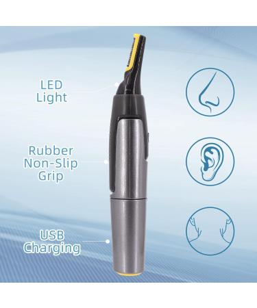 Rechargeable Nose Hair Trimmer for Men - Professional Painless Facial & Ear Hair Trimmer Waterproof Electric Eyebrow Groomer - Easy Cleaning - Buy Online on GoSupps.com