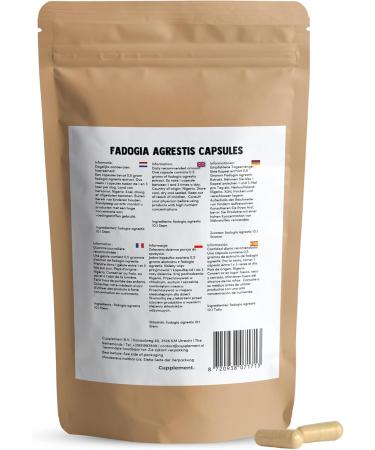 Cupplement Fadogia Agrestis 60 Capsules - 10% Extract 500 MG | 4 Sachets + Free Pillbox - Superfood 5 Pack - Buy Internationally - Buy Online on GoSupps.com