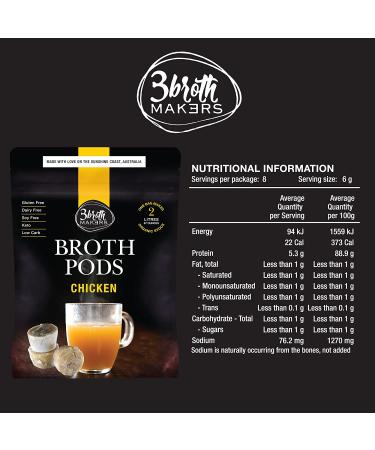 Organic Chicken Bone Broth Pods 100% Freeze Dried, 67 Oz, Rich in Collagen Protein | No Added Flavors, Preservatives, Allergens, Sodium | Perfect for Fasting, Keto, Low Carb Diets - Buy Online on GoSupps.com