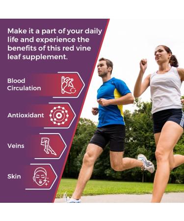 SUSTAINANCE Red Vine Leaf & Horse Chestnut Extract Capsules - 60 Vegetarian Capsules for Leg Vein, Heart, and Skin Support - Buy Online on GoSupps.com