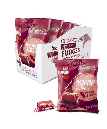 Super Fudgio Organic Bonbons - Agave and Datteln - vegan and gluten -free without palm oil - with organic coconut milk and coconut sugar |10 x 150g