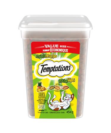 TEMPTATIONS Mix-Ups Adult Cat Treats Catnip (Chicken Catnip & Cheddar Flavour) 454g Tub Cat Treats Catnip 454 g (Pack of 1)