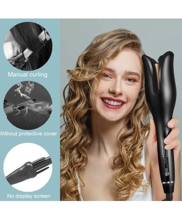 MIUOPUR Automatic Hair Curling Iron - Smart Auto Rotating Curling Wand with Ceramic Ionic Barrel & Temperature Display - Professional Styling Tool in Black - Buy Online on GoSupps.com
