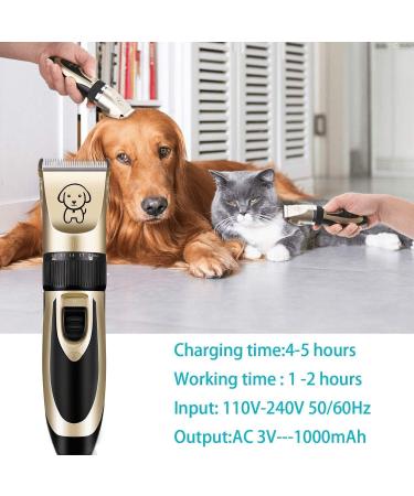 Qingxian Dog Clippers Pet Grooming Clipper Kits Low Noise Rechargeable Cordless Quiet Cat Dog Groomer Tool Professional Hair Trimmer Razor Blades with Combs Scissor - Buy Online on GoSupps.com