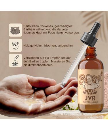JVR Beard Care Set for Men | High-Quality Beard Oil Balm & Brush | Moisture & Styling Gift - Yellow - Buy Online on GoSupps.com