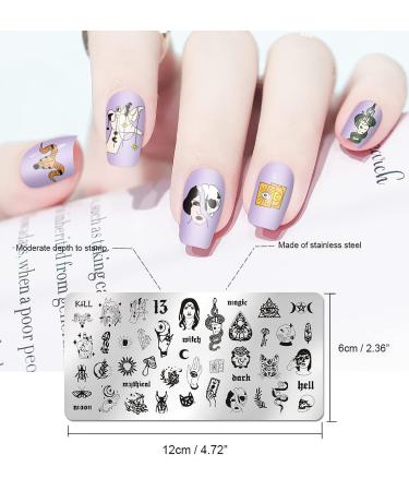 SILPECWEE 6-Piece Snake Nail Stamping Plate Set - Butterfly Stencils for Manicure Design - Buy Online on GoSupps.com
